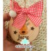 Rodaja de Madera Personalizada Navidad reno