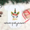 Body unicornio navideño personalizado