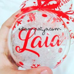 Bolsa navidad personalizada con diseño en rojo