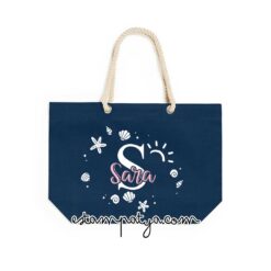 Bolsa Playa personalizada con nombre e inicial