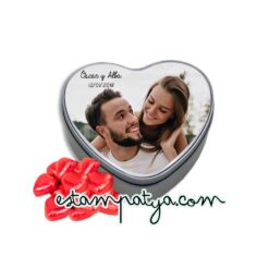 Caja corazón personalizada con foto San Valentín