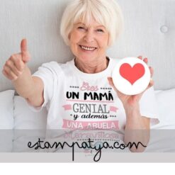 Camiseta eres una mamá genial y una abuela maravillosa