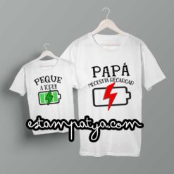 Camisetas papá necesita recargar
