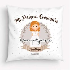 Cojín mi primera comunión personalizado