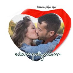 Cojín corazón lentejuelas personalizado