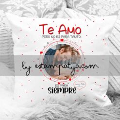 Cojín enamorados personalizado Te Amo