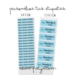 Etiquetas personalizadas para el cole