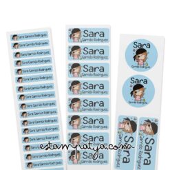Pack 100 etiquetas personalizadas para ropa y objetos