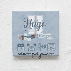 Lienzo personalizado Natalicio avión