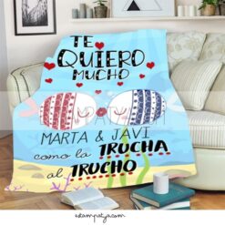 Manta Personalizada te quiero mucho como la trucha al trucho