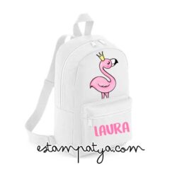 Mochila mini personalizada flamingo