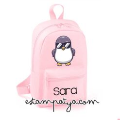 Mochila mini personalizada pinguino gafas