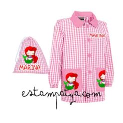 Pack bata y bolsita merienda diseño princesas