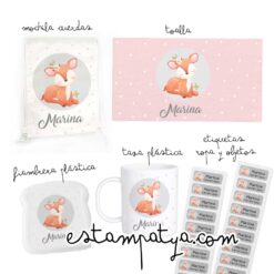 Pack guardería personalizado ciervo