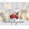 Taza personalizada coche papa noel