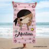 Toalla pirata personalizada con nombre - Imagen 2