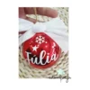 bolas de navidad rojas personalizadas con nombre