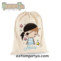 Bolsa Merienda pirata personalizada