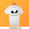 Camiseta Halloween Jack Skellington blanca con diseño del rostro de Jack
