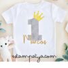 Camiseta Primer cumpleaños con corona - Imagen 6