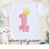 Camiseta Primer cumpleaños con corona - Imagen 2