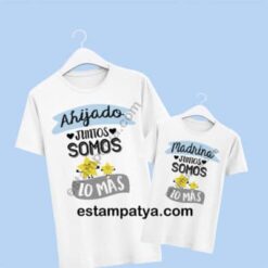 Camisetas ahijado y madrina juntos somos lo más