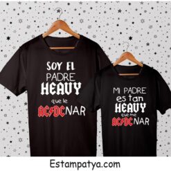Pack Camisetas soy el padre heavy que le hace de cenar