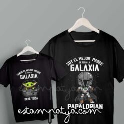 Camisetas Papalorian el mejor padre de toda la Galaxia