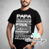 camiseta papá super héroes vintage blanco y negro