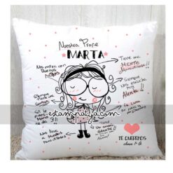 Cojin nuestra profe personalizado