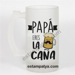 Jarra de cerveza "Papá eres la caña"