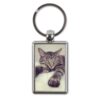 Llavero personalizado con foto de forma rectangular y metal