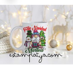 Taza personalizada Navidad gnomo