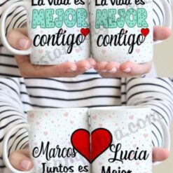 Pack tazas la vida es mejor contigo