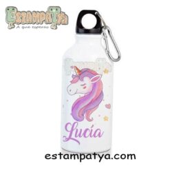 Botella infantil personalizada unicornio