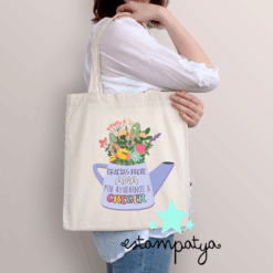 Bolsa profe gracias por ayudarnos a crecer