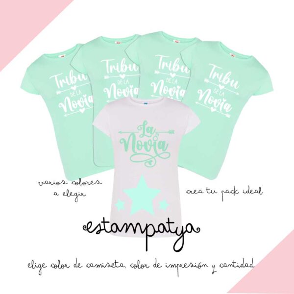 Camisetas La Tribu De La Novia Mint
