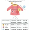 guí de tallas batas personalizadas un color