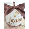 Bola Navidad plumas con nombre 2