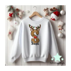 Sudadera Navidad inicial reno