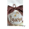 Bola Navidad plumas con nombre