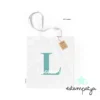 Bolsa con nombre e inicial para eventos blanco