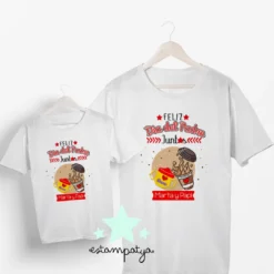 Camiseta feliz día del padre cacao. Pack camisetas padre e hijos