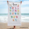 Toalla profe manos personalizada