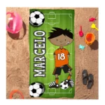 Toalla personalizada Fútbol niños 2