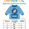 guia de talla babi payaso personalizado