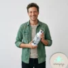 Botella personalizada ser profe en tonos azules regalo perfecto para profesor
