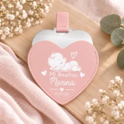 Espejo Personalizado Corazón para Bautizo